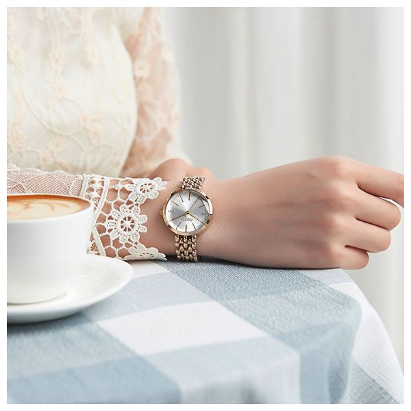  JULIUS Watch JA-1193 For Women - Analog Display, Stainless Steel Band - Rose 