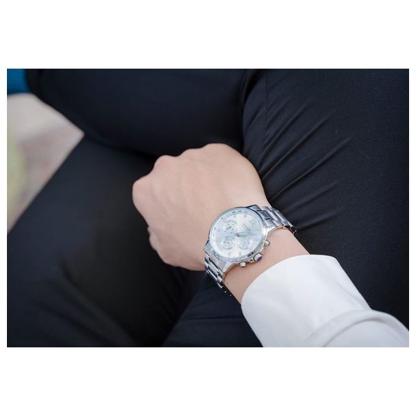 JULIUS Watch For Men - Analog Display, Stainless Steel Band - Silver