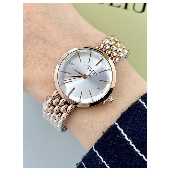  JULIUS Watch JA-1193 For Women - Analog Display, Stainless Steel Band - Rose 