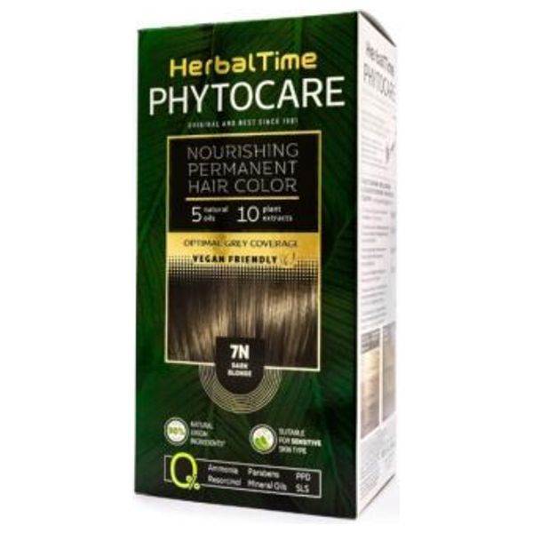  Herbal Time Nourishing Permanent Hair Color - 7N - Ammonia-free for gray hair 