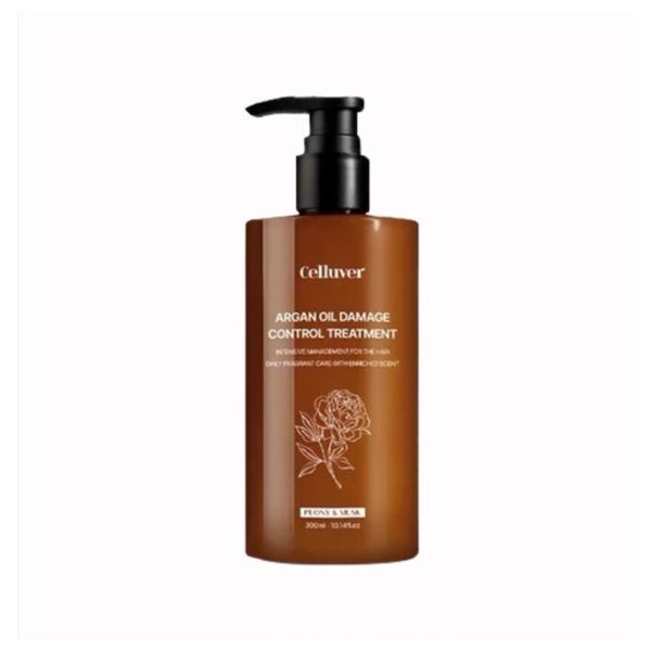 Celluver Argan Oil Damage Control Treatment - Repairs & Deeply Moisturizes Hair, 300ml