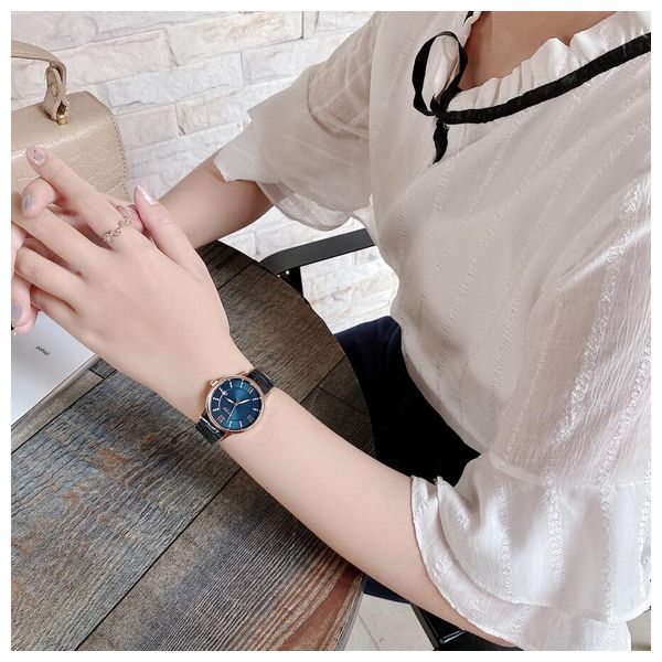  JULIUS Watch JA-1218 For Women - Analog Display, Stainless Steel Band - Blue 