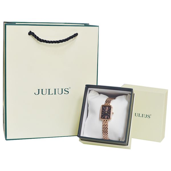 JULIUS Watch JA-1350 For Women - Analog Display, Stainless Steel Band - Gold