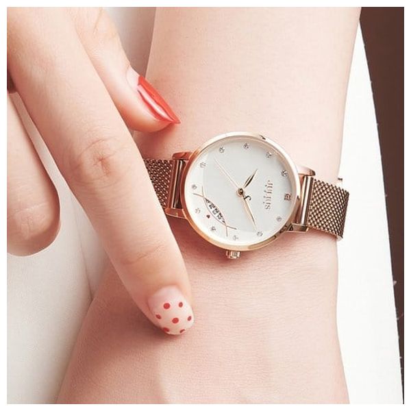 JULIUS Watch JA-1179 For Women - Analog Display, Stainless Steel Band - Rose