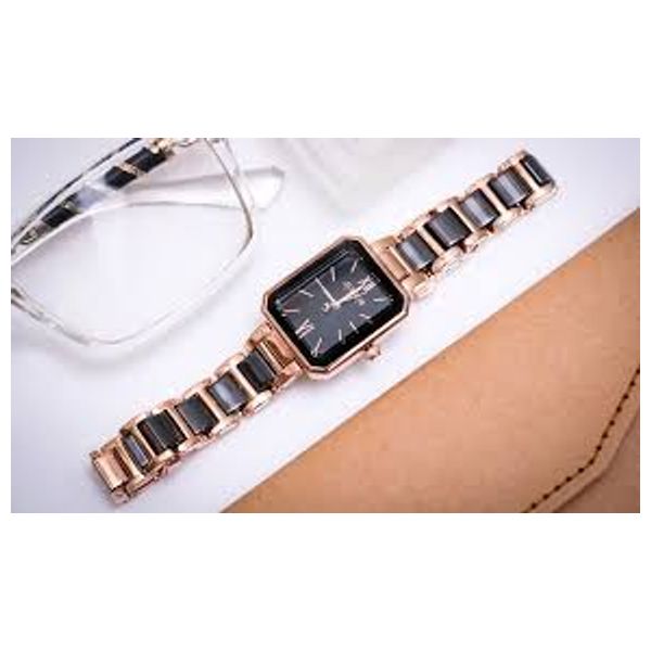  JULIUS Watch JA-1273 For Women - Analog Display, Stainless Steel Band - Black 