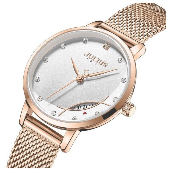 JULIUS Watch JA-1179 For Women - Analog Display, Stainless Steel Band - Rose