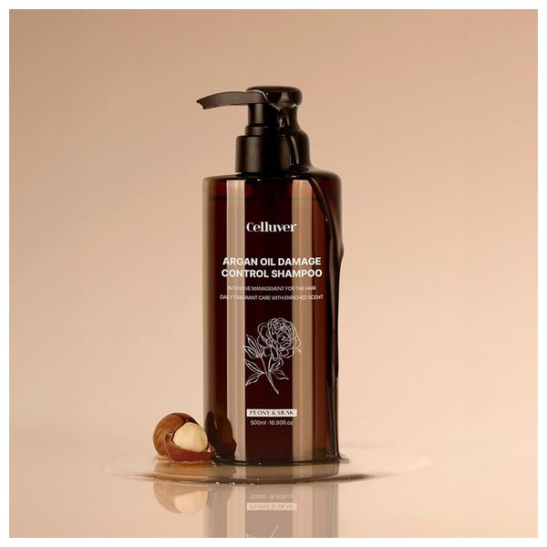  Celluver Argan Oil Shampoo - Repairs & Moisturizes Damaged Hair, 500ml 