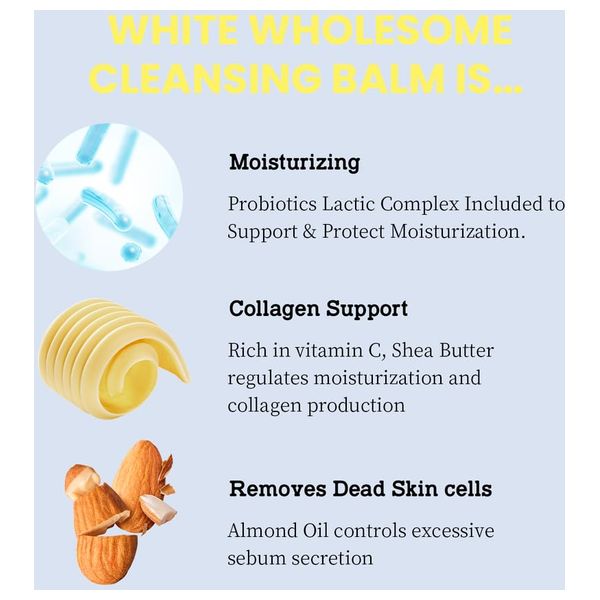 Tovegan Colorfood Series White Wholesome Cleansing Balm - 120ml