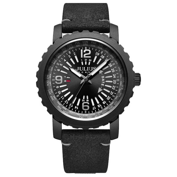  JULIUS Watch For Men - Analog Display, Leather Band 