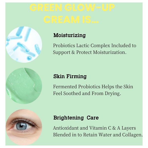 Tovegan colorfood series green glow up cream - 50ml