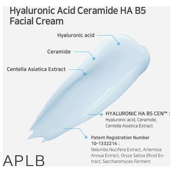 APLB HYALURONIC ACID CERAMIDE HA B5 FACIAL CREAM - 55ml