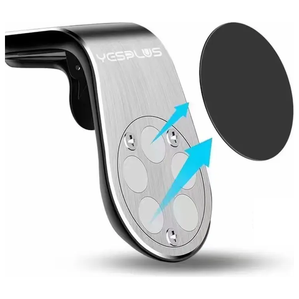  Yesplus YS-1503 - Magnetic Car Phone Holder - 360 Degree Rotation - Black 