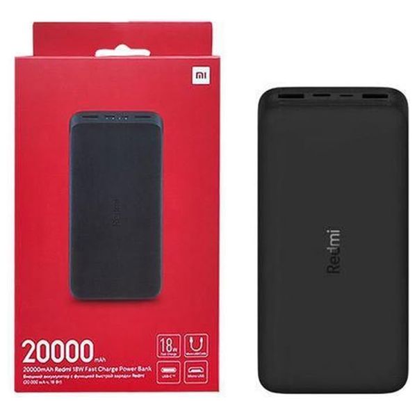  شاحن محمول من شاومي ريدمي - VXN4304GL - بطارية بحجم 20000 ملي أمبير - 18 واط - اسود 