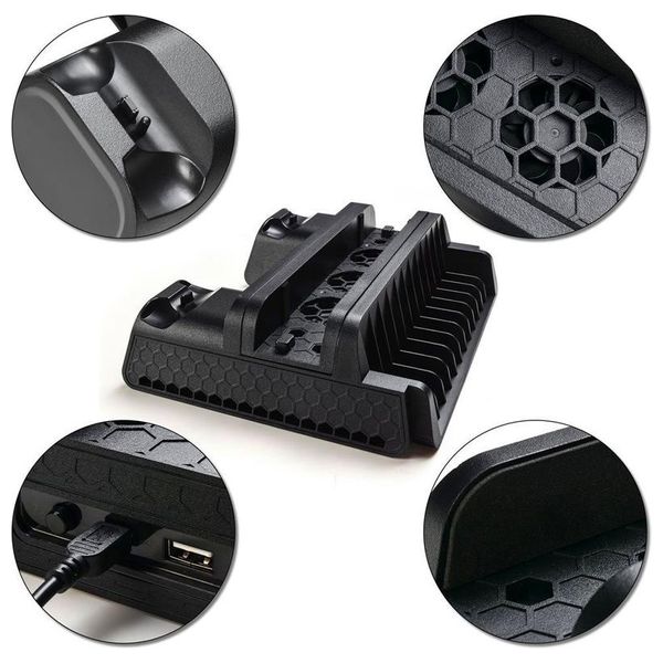 Dobe TP4-882 – Multi-functional Charging & Cooling Stand – Black