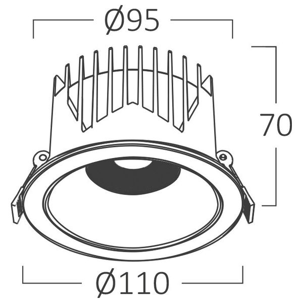  Braytron CD20-20W-3CCT-BLC-LED Downlight Blonde 