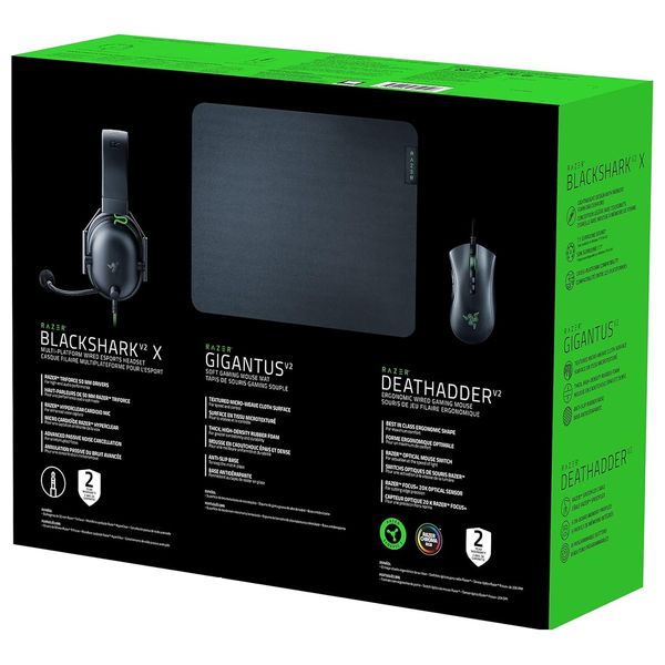  Razer Battle Bundle - lackShark V2 X + Mousepad Gigantus V2 - Black 