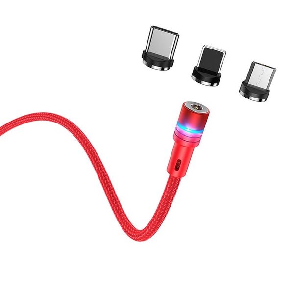  HOCO U98 - Cable 3 in 1 - 1.2m - Red 