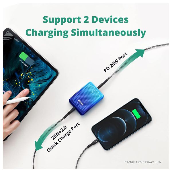  Zendure  - 10000mah - Power Bank - Blue 