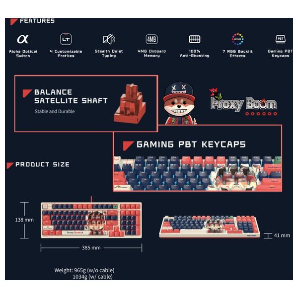 Bloody AT98 - Wired Keyboard - White