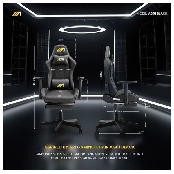  Ari Gaming Gaming Chair - Black 