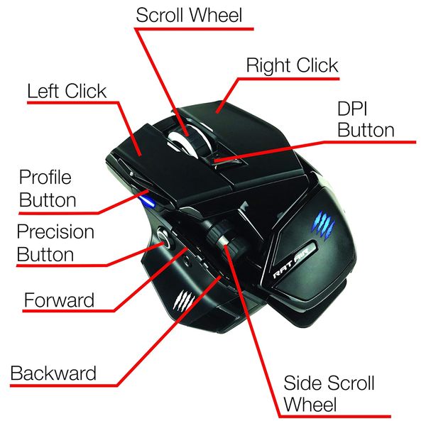  Other Mad Catz The Authentic R.A.T - Gaming Wireless Mouse - Black 