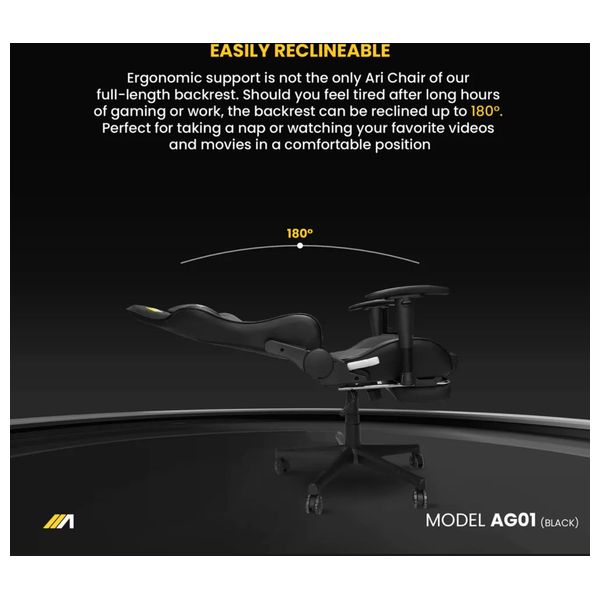  Ari Gaming Gaming Chair - Black 