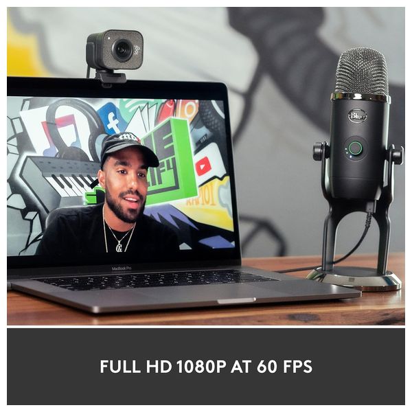  كاميرا ويب لوجيتك - StreamCam Premium - رمادي 