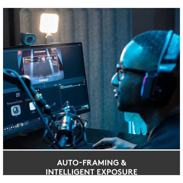  كاميرا ويب لوجيتك - StreamCam Premium - رمادي 