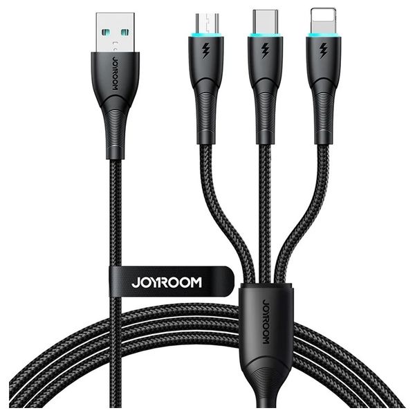 Joyroom SA33-1T3 - Cable 3 in 1 - 1.2m - Black