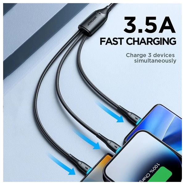  Joyroom SA33-1T3 - Cable 3 in 1 - 1.2m - Black 