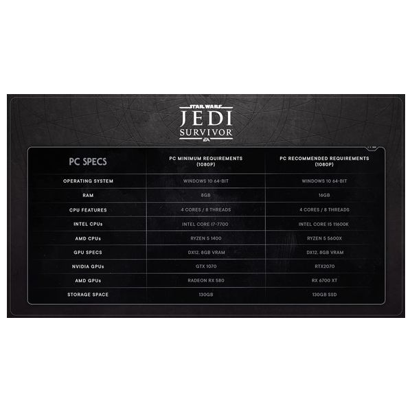  لعبة بلي ستيشن 5 - Star Wars Jedi Survivor 