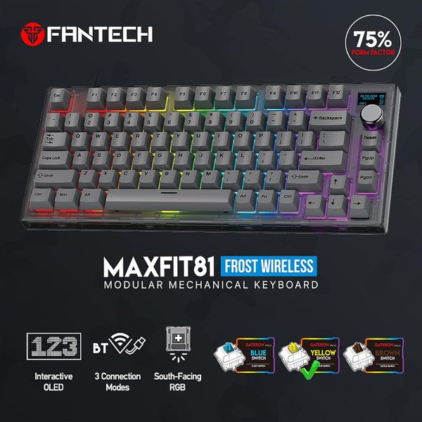 Fantech 6972661282863 - Wireless Keyboard - Black 