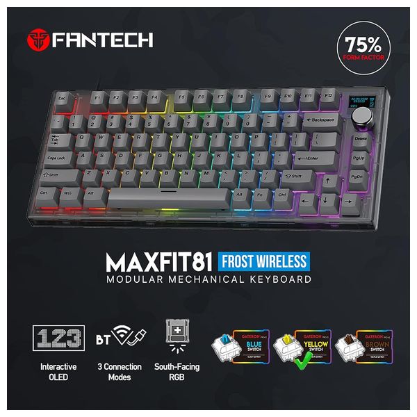  Fantech 6972661282863 - Wireless Keyboard - Black 