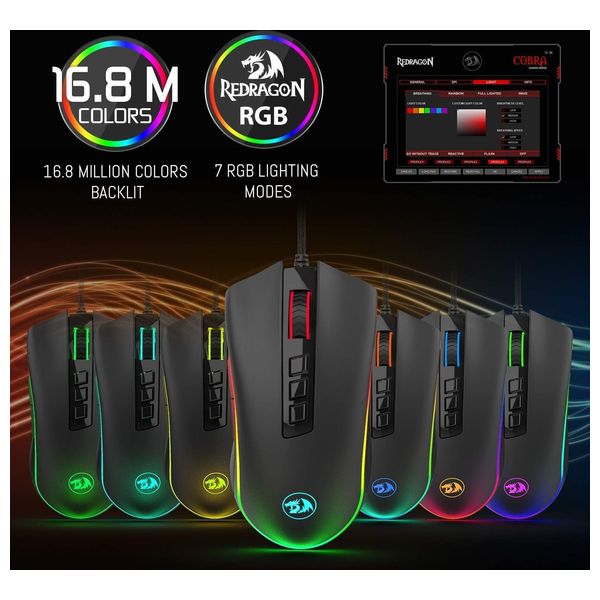 Redragon M711 - Wired Mouse - Colorful 