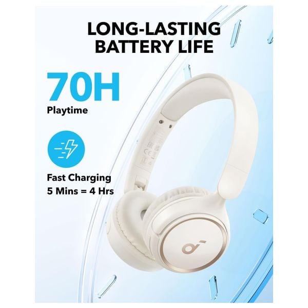  Anker H30i - Bluetooth Headphone On Ear - White 