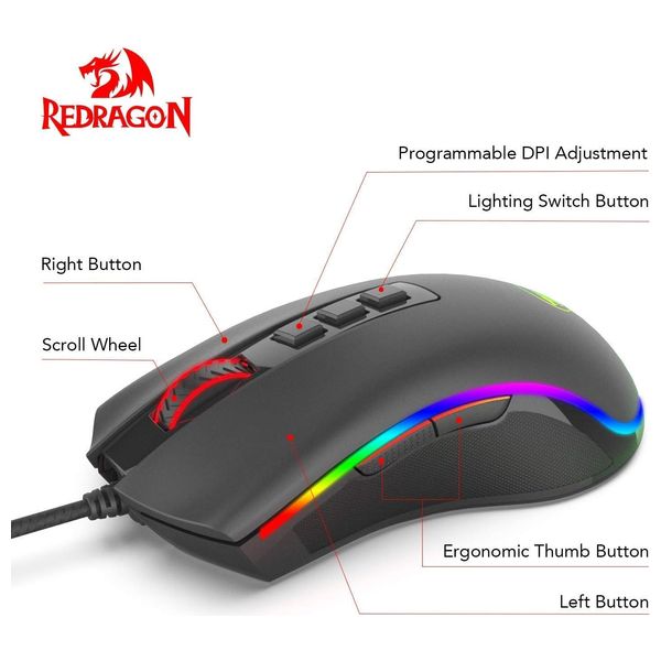  Redragon M711 - Wired Mouse - Colorful 
