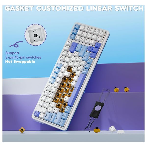  Redragon K664  - Wireless Keyboard - White 