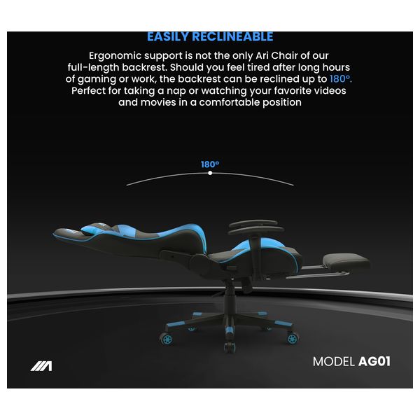  Ari Gaming Gaming Chair - Light Blue 