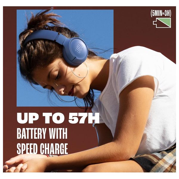  JBL Tune 520BT - Bluetooth Headphone Over Ear - Blue 