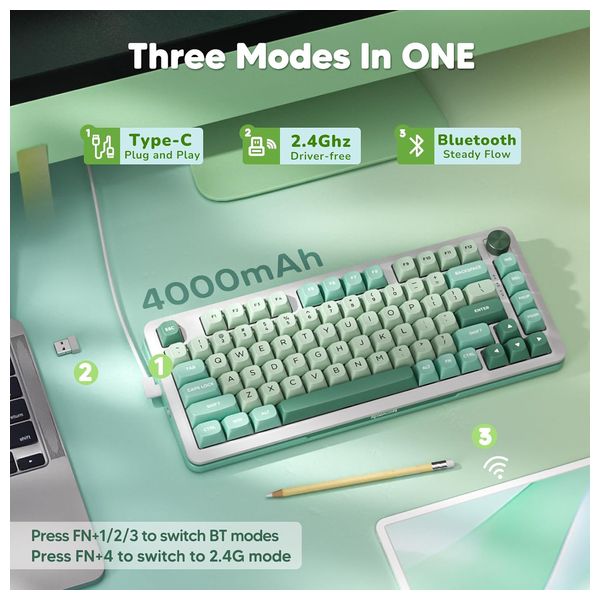  Redragon K681 - Wired Keyboard - Green 