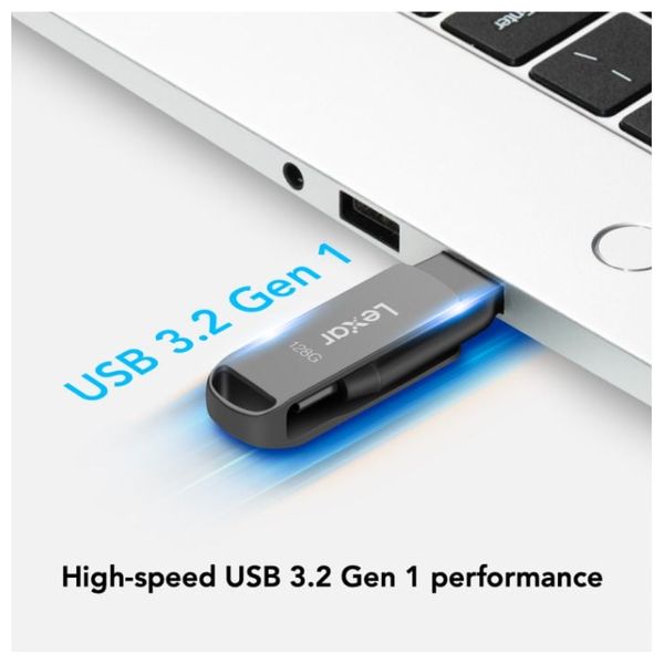 Lexar LJD400 - USB Flash Drive - 128GB - Up to 100 MB/s - Gray