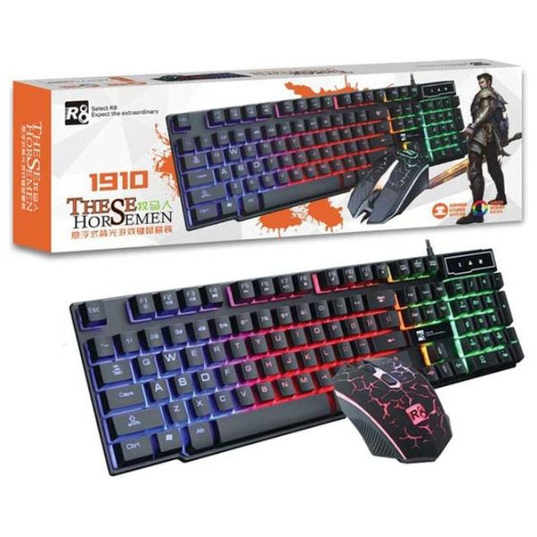  BR 1910 - Wired Keyboard - RGB - USB - Black 