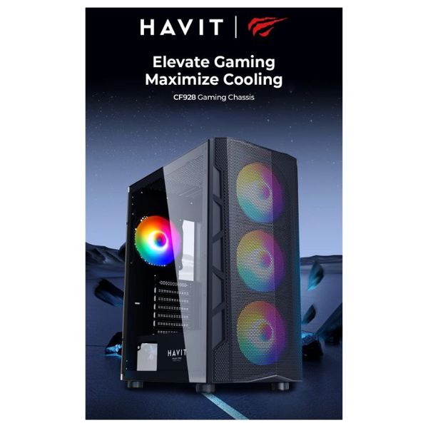  Havit CF928 - Computer Case - RGB - Black 