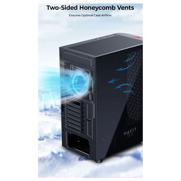  Havit CF928 - Computer Case - RGB - Black 