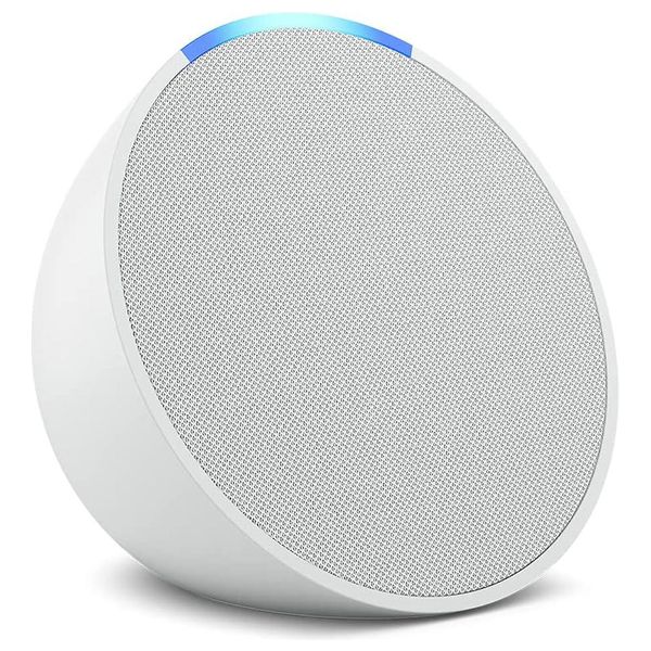 مكبر صوت ذكي من اليكسا - C2H4R9 - بلوتوث - صوت واضح وعميق- ابيض