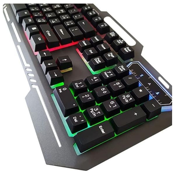 JERTECH - Gaming Keyboard - Multi-color chroma LED backlighting with multiple modes - 104 full-size keys suitable for gaming and typing - Black