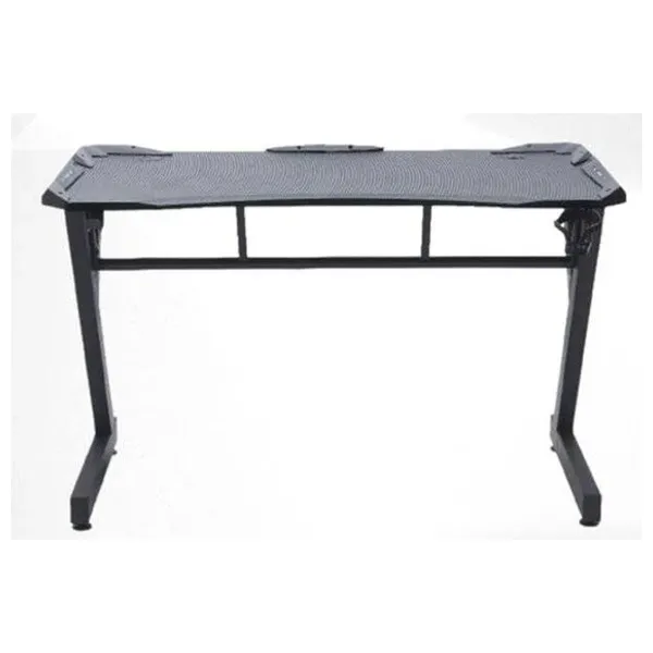  Runda - RGB Gaming & Office Desk - Stylish Design - Durable Metal Frame - Spacious Surface - Black 