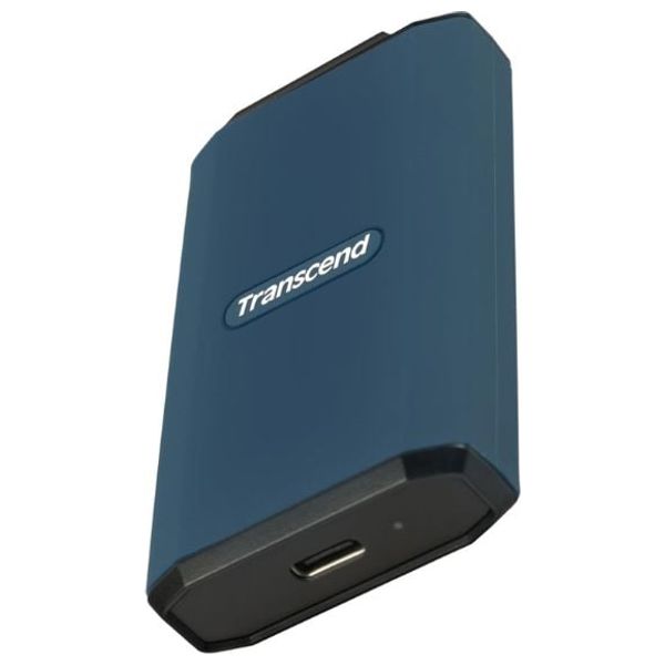 قرص SSD خارجي محمول ترانسيند ESD410C  - سعة 1 تيرابايت - سرعة نقل بيانات 2000 ميجابايت/ثانية - مقاوم للماء والغبار IPX5 - أزرق
