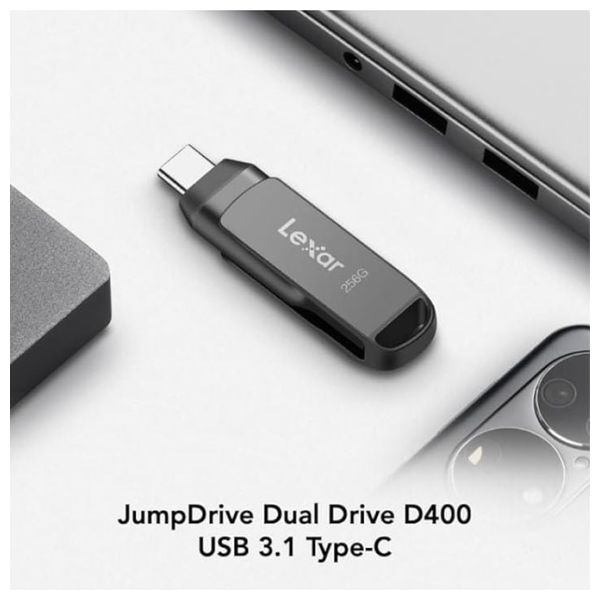 Lexar LJD400 - USB Flash Drive - 256GB - Up to 100 MB/s - Gray