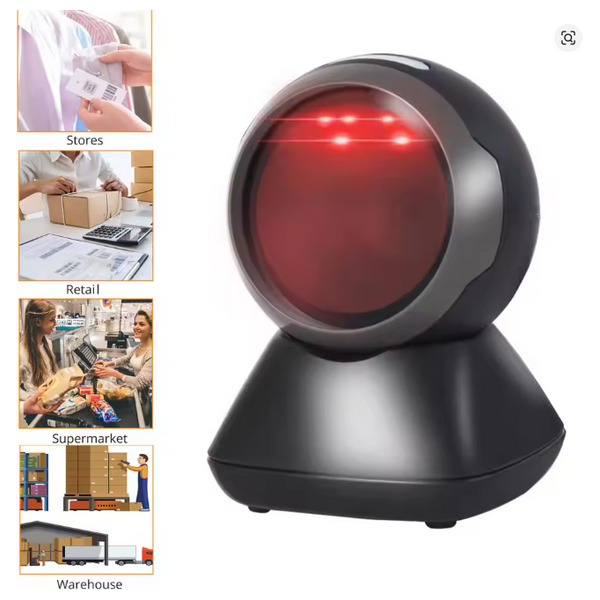 BR AQ6180 Wired Barcode Reader 2D  - USB Port Compatible with All Platforms